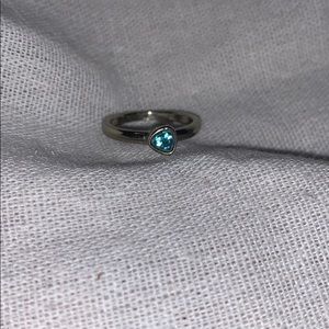 Gold tone topaz ring